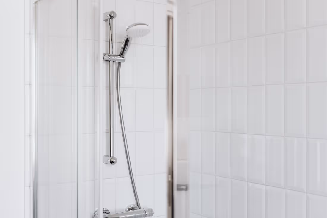 Clean tiled surface with bright, restored grout lines